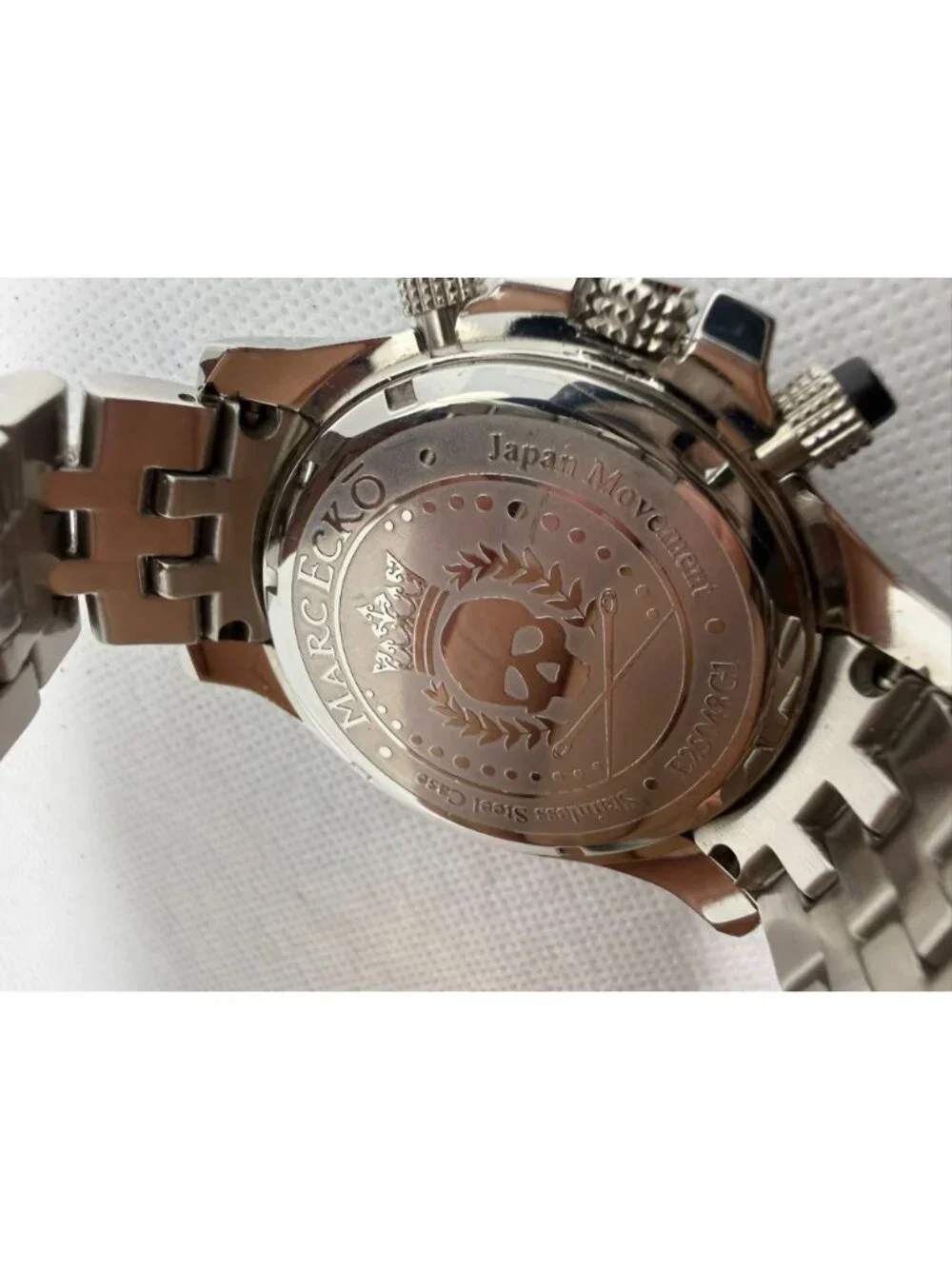 Marc Ecko F25048G1 Men's Crystal Bezel Stainless Steel Quartz Watch